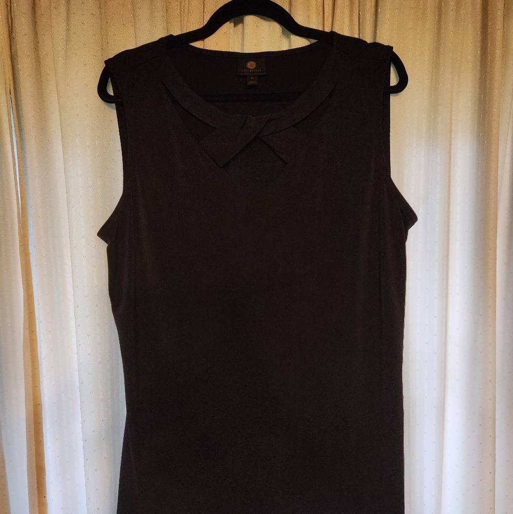 Black JM Collection Black detailed Tank tops